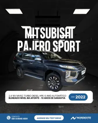 MITSUBISHI PAJERO SPORT 2.4 16V MIVEC TURBO DIESEL HPE-S AWD AUTOMÁTICO MITSUBISHI PAJERO SPORT 2.4 16V MIVEC TURBO DIESEL HPE-S AWD AUTOMÁTICO