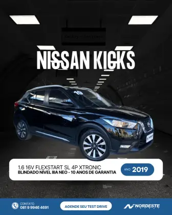NISSAN KICKS 1.6 16V FLEXSTART SL 4P XTRONIC NISSAN KICKS 1.6 16V FLEXSTART SL 4P XTRONIC