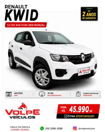 RENAULT KWID 1.0 12V SCE FLEX ZEN MANUAL RENAULT KWID 1.0 12V SCE FLEX ZEN MANUAL