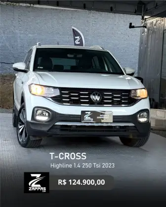VOLKSWAGEN T-CROSS 1.4 250 TSI TOTAL FLEX HIGHLINE AUTOMÁTICO VOLKSWAGEN T-CROSS 1.4 250 TSI TOTAL FLEX HIGHLINE AUTOMÁTICO