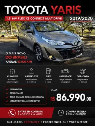 TOYOTA YARIS 1.5 16V FLEX XS CONNECT MULTIDRIVE