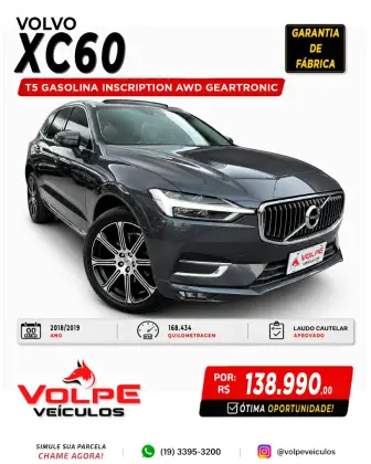 VOLVO XC60 2.0 T5 GASOLINA INSCRIPTION AWD GEARTRONIC VOLVO XC60 2.0 T5 GASOLINA INSCRIPTION AWD GEARTRONIC