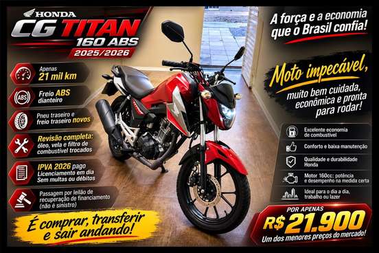 HONDA-CG 160 TITAN ABS-2025