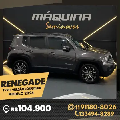 JEEP RENEGADE 1.3 T270 TURBO FLEX LONGITUDE AT6 JEEP RENEGADE 1.3 T270 TURBO FLEX LONGITUDE AT6