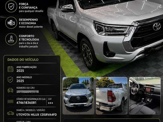 TOYOTA-HILUX-2.8 D-4D TURBO DIESEL CD SRV 4X4 AUTOMÁTICO TOYOTA-HILUX-2025