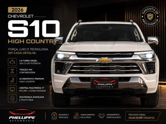 CHEVROLET S10 2.8 16V TURBO DIESEL HIGH COUNTRY CD 4X4 AUTOMÁTICO