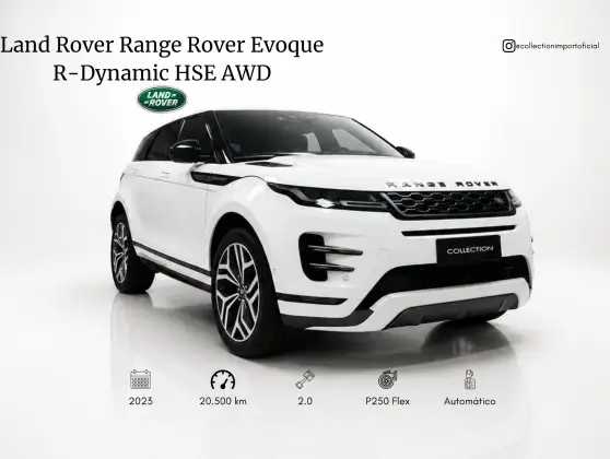 LAND ROVER RANGE ROVER EVOQUE 2.0 P250 FLEX R-DYNAMIC HSE AWD AUTOMÁTICO LAND ROVER RANGE ROVER EVOQUE 2.0 P250 FLEX R-DYNAMIC HSE AWD AUTOMÁTICO