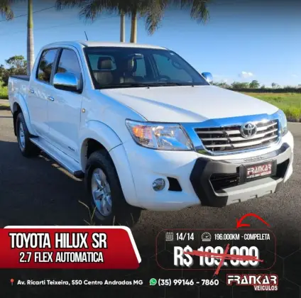 TOYOTA HILUX 2.7 SR 4X2 CD 16V FLEX 4P AUTOMÁTICO TOYOTA HILUX 2.7 SR 4X2 CD 16V FLEX 4P AUTOMÁTICO