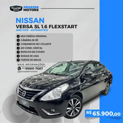 NISSAN VERSA 1.6 16V FLEXSTART SL 4P XTRONIC NISSAN VERSA 1.6 16V FLEXSTART SL 4P XTRONIC