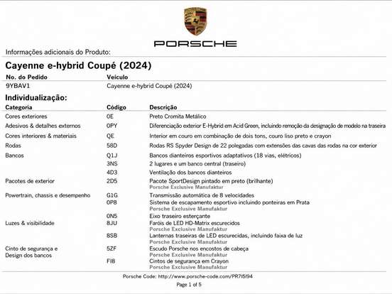 PORSCHE-CAYENNE-3.0 V6 E-HYBRID COUPÉ AWD TIPTRONIC S PORSCHE-CAYENNE-2024