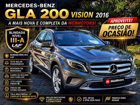 MERCEDES-BENZ-GLA 200-1.6 CGI VISION 16V TURBO FLEX 4P AUTOMÁTICO MERCEDES-BENZ-GLA 200-2015