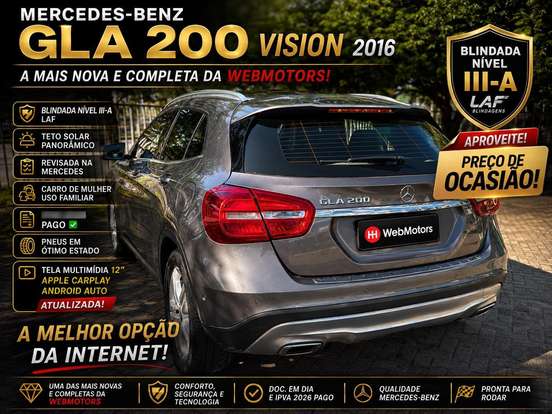 MERCEDES-BENZ-GLA 200-1.6 CGI VISION 16V TURBO FLEX 4P AUTOMÁTICO MERCEDES-BENZ-GLA 200-2015