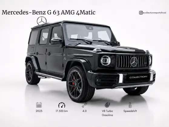 MERCEDES-BENZ G 63 AMG 4.0 V8 TURBO GASOLINA 4MATIC SPEEDSHIFT MERCEDES-BENZ G 63 AMG 4.0 V8 TURBO GASOLINA 4MATIC SPEEDSHIFT