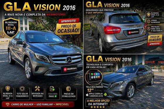 MERCEDES-BENZ GLA 200 1.6 CGI VISION 16V TURBO FLEX 4P AUTOMÁTICO