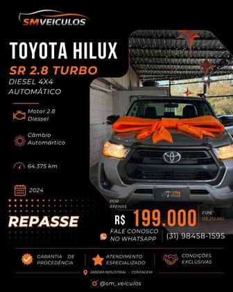 TOYOTA HILUX 2.8 D-4D TURBO DIESEL CD SR 4X4 AUTOMÁTICO