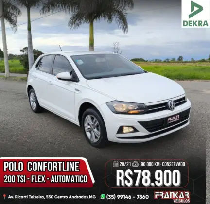 VOLKSWAGEN POLO 1.0 200 TSI COMFORTLINE AUTOMÁTICO VOLKSWAGEN POLO 1.0 200 TSI COMFORTLINE AUTOMÁTICO