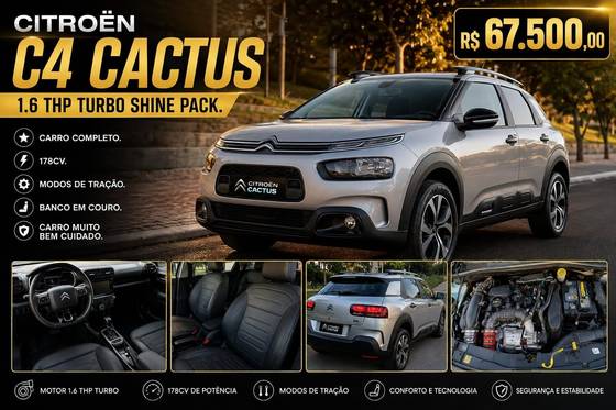 CITROËN C4 CACTUS 1.6 THP FLEX SHINE PACK EAT6