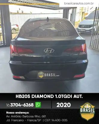 HYUNDAI-HB20S-1.0 TGDI FLEX DIAMOND AUTOMÁTICO HYUNDAI-HB20S-2020