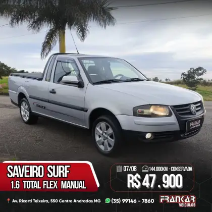VOLKSWAGEN SAVEIRO 1.8 MI SUPER SURF CS 8V FLEX 2P MANUAL G.IV