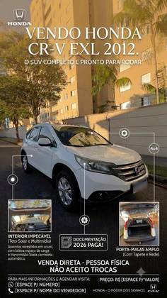HONDA CRV 2.0 EXL 4X4 16V GASOLINA 4P AUTOMÁTICO
