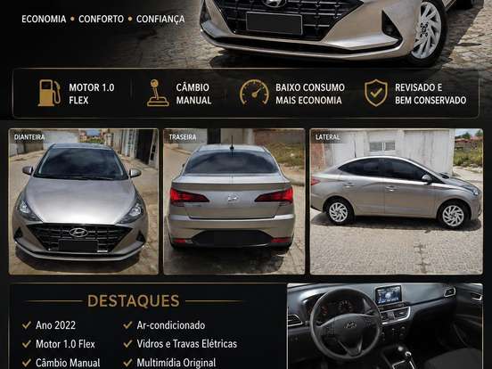 HYUNDAI-HB20S-1.0 12V FLEX EVOLUTION MANUAL HYUNDAI-HB20S-2021