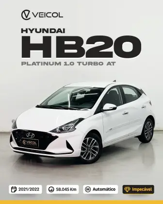 HYUNDAI HB20 1.0 TGDI FLEX PLATINUM AUTOMÁTICO