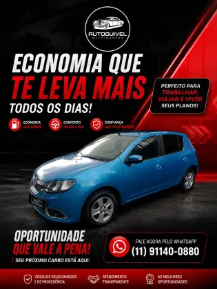 RENAULT SANDERO 1.6 DYNAMIQUE 8V FLEX 4P MANUAL RENAULT SANDERO 1.6 DYNAMIQUE 8V FLEX 4P MANUAL