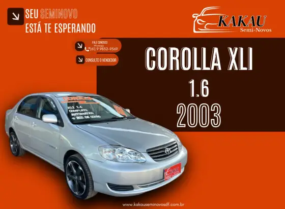 TOYOTA COROLLA 1.6 XLI 16V GASOLINA 4P AUTOMÁTICO TOYOTA COROLLA 1.6 XLI 16V GASOLINA 4P AUTOMÁTICO