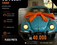 VOLKSWAGEN FUSCA 1.3 8V ÁLCOOL 2P MANUAL VOLKSWAGEN FUSCA 1.3 8V ÁLCOOL 2P MANUAL