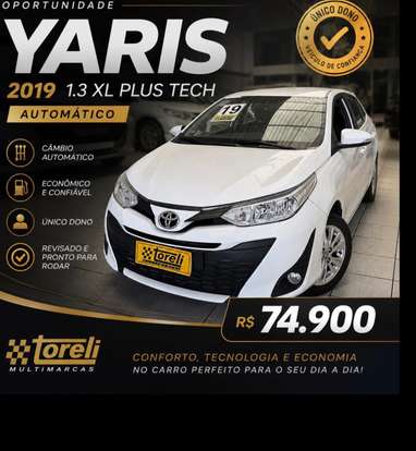 TOYOTA-YARIS-1.3 16V FLEX XL PLUS TECH MULTIDRIVE TOYOTA-YARIS-2018