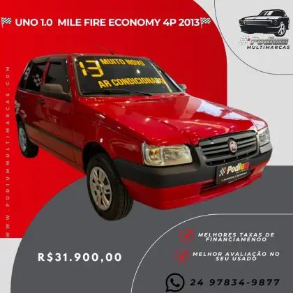 FIAT UNO 1.0 MPI MILLE FIRE ECONOMY 8V FLEX 4P MANUAL