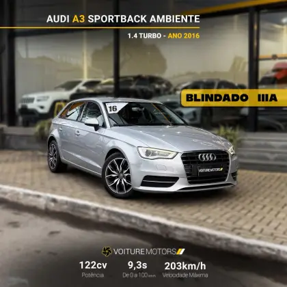 AUDI A3 1.4 TFSI SPORTBACK 16V GASOLINA 4P S-TRONIC AUDI A3 1.4 TFSI SPORTBACK 16V GASOLINA 4P S-TRONIC