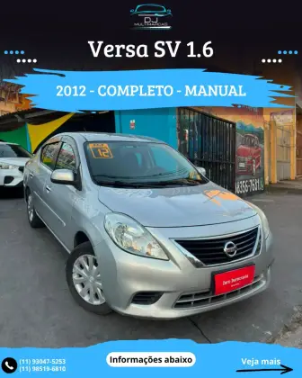 NISSAN VERSA 1.6 16V FLEX SV 4P MANUAL NISSAN VERSA 1.6 16V FLEX SV 4P MANUAL