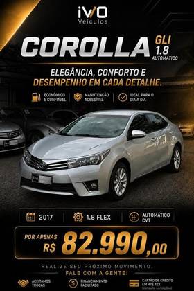 TOYOTA COROLLA 1.8 GLI 16V FLEX 4P AUTOMÁTICO