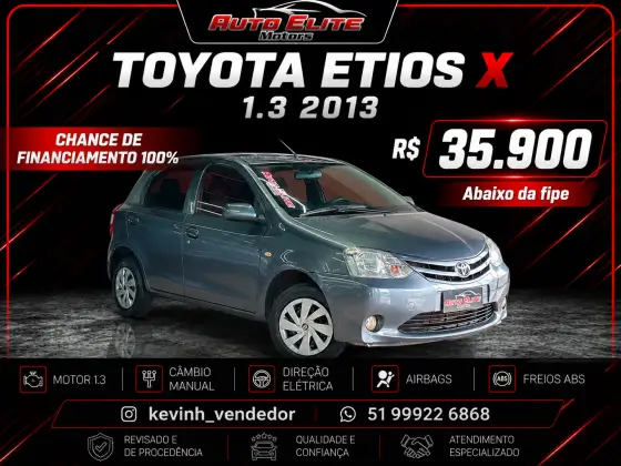 TOYOTA ETIOS 1.3 X 16V FLEX 4P MANUAL TOYOTA ETIOS 1.3 X 16V FLEX 4P MANUAL