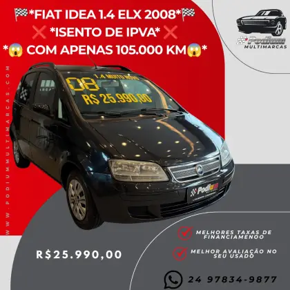 FIAT IDEA 1.4 MPI ELX 8V FLEX 4P MANUAL FIAT IDEA 1.4 MPI ELX 8V FLEX 4P MANUAL