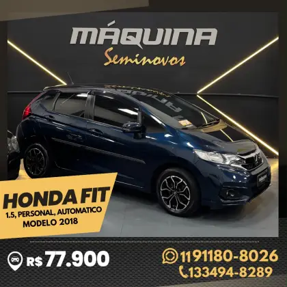 HONDA FIT 1.5 PERSONAL 16V FLEX 4P AUTOMÁTICO HONDA FIT 1.5 PERSONAL 16V FLEX 4P AUTOMÁTICO