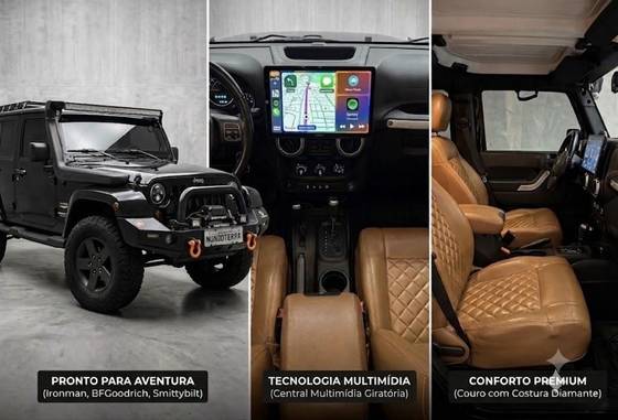 JEEP WRANGLER 3.8 UNLIMITED SAHARA 4X4 V6 12V GASOLINA 4P AUTOMÁTICO