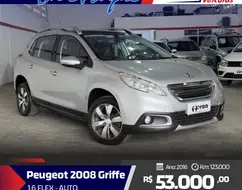 PEUGEOT 2008 1.6 16V FLEX GRIFFE 4P AUTOMÁTICO PEUGEOT 2008 1.6 16V FLEX GRIFFE 4P AUTOMÁTICO