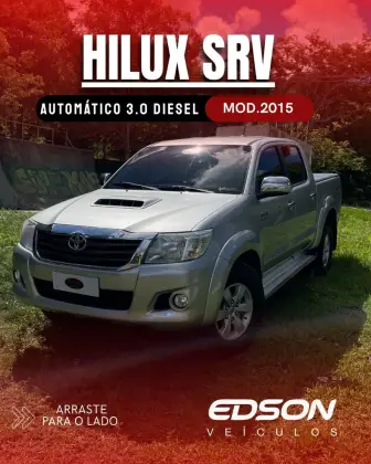 TOYOTA HILUX 3.0 SRV TOP 4X4 CD 16V TURBO INTERCOOLER DIESEL 4P AUTOMÁTICO TOYOTA HILUX 3.0 SRV TOP 4X4 CD 16V TURBO INTERCOOLER DIESEL 4P AUTOMÁTICO