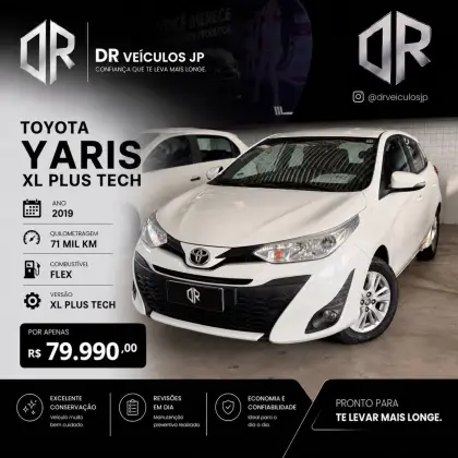 TOYOTA YARIS 1.3 16V FLEX XL PLUS TECH MULTIDRIVE TOYOTA YARIS 1.3 16V FLEX XL PLUS TECH MULTIDRIVE