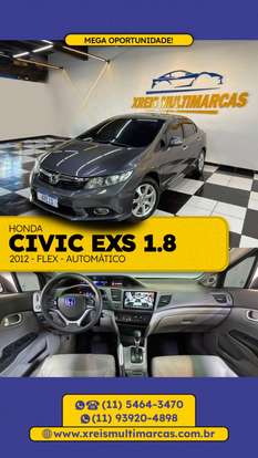 HONDA-CIVIC-1.8 EXS 16V FLEX 4P AUTOMÁTICO HONDA-CIVIC-2012