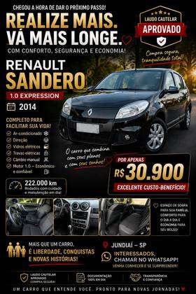 RENAULT SANDERO 1.0 EXPRESSION 16V FLEX 4P MANUAL