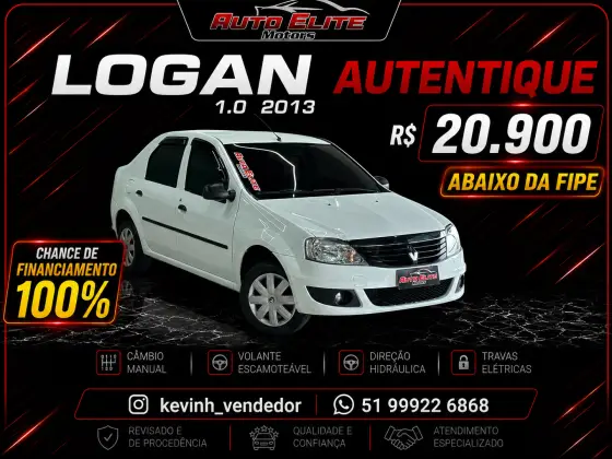 RENAULT LOGAN 1.0 AUTHENTIQUE 16V FLEX 4P MANUAL RENAULT LOGAN 1.0 AUTHENTIQUE 16V FLEX 4P MANUAL