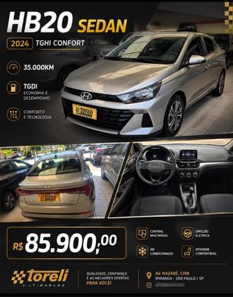 HYUNDAI HB20S 1.0 TGDI FLEX COMFORT AUTOMÁTICO