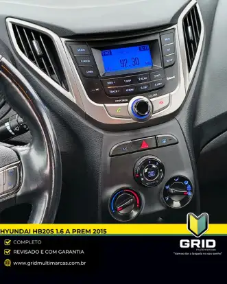 HYUNDAI-HB20S-1.6 PREMIUM 16V FLEX 4P AUTOMÁTICO HYUNDAI-HB20S-2015
