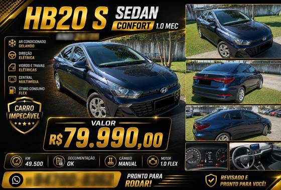 HYUNDAI HB20S 1.0 12V FLEX COMFORT PLUS MANUAL