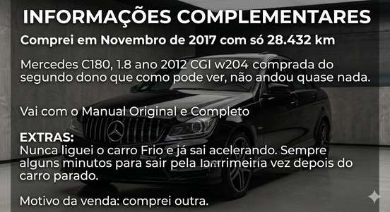 MERCEDES-BENZ-C 180-1.8 CGI CLASSIC 16V GASOLINA 4P AUTOMÁTICO MERCEDES-BENZ-C 180-2012