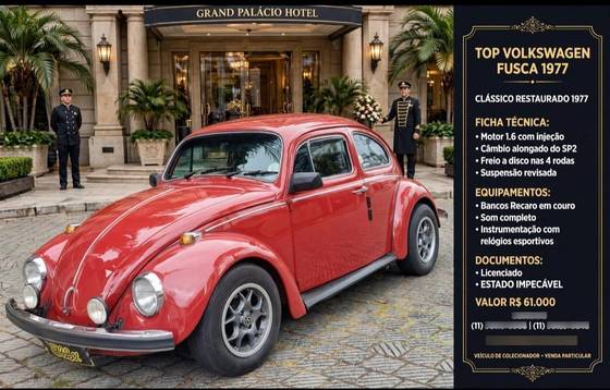 VOLKSWAGEN FUSCA 1.6 8V GASOLINA 2P MANUAL