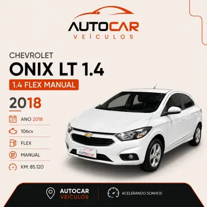 CHEVROLET ONIX 1.4 MPFI LT 8V FLEX 4P MANUAL CHEVROLET ONIX 1.4 MPFI LT 8V FLEX 4P MANUAL